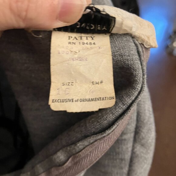 Vintage Gray Wool Dress - Picture 7 of 8